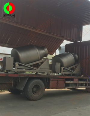 兩臺(tái)大型真空滾揉機(jī)專車送往大灣區(qū)某肉食品加工配送中心！