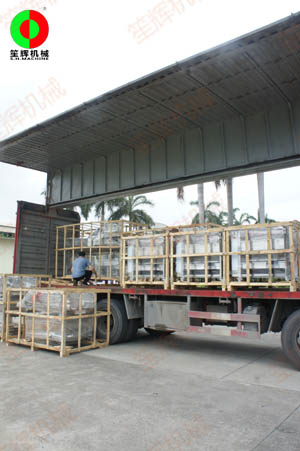 毛刷清洗去皮機及洗菜機等設備交付河北客戶!