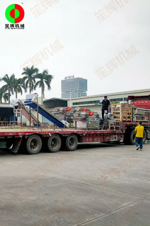 江西葉小姐凈菜加工及根莖加工生產線裝車按時交付客戶!